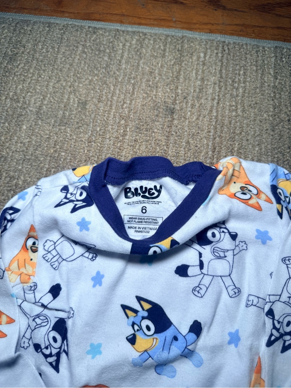 Kids' Light Blue Printed Long Sleeve Top - Blue